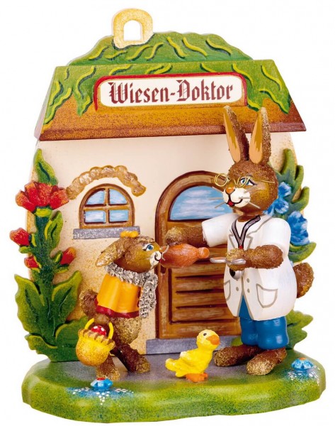 German Easter Figurin Wiesen - Doktor, 12 cm, Hubrig Volkskunst GmbH Zschorlau/ Erzgebirge