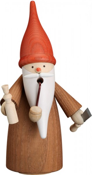 German Incense Smoker Dwarf Drechsler, 16 cm, Seiffener Volkskunst eG Seiffen/ Erzgebirge