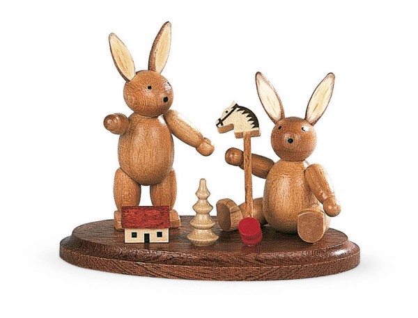 Easter bunny - playing children, 6 cm by Müller Kleinkunst