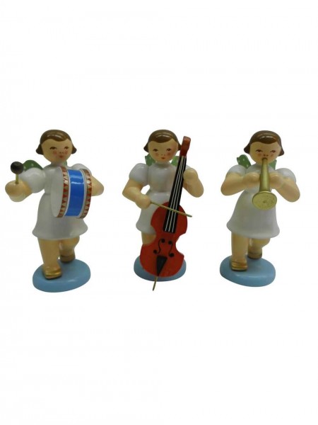 Christmas angel, 3 - pieces, 6 cm, colored by SEIFFEN.COM