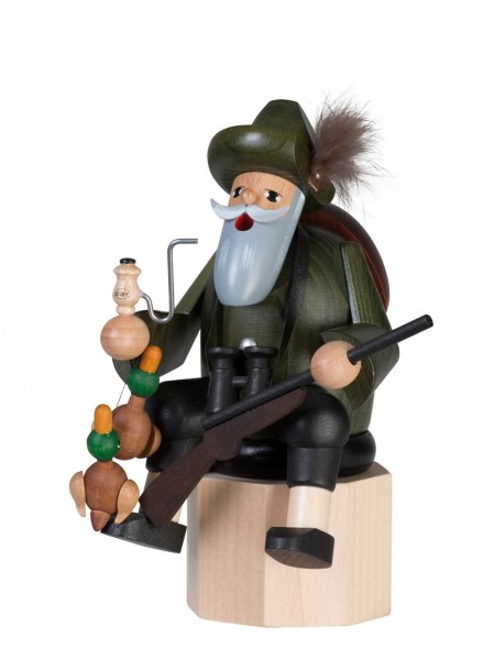 German Incense Smoker Shelf Sitter Forest Ranger, 15 cm, KWO Kunstgewerbe-Werkstätten Olbernhau/ Erzgebirge