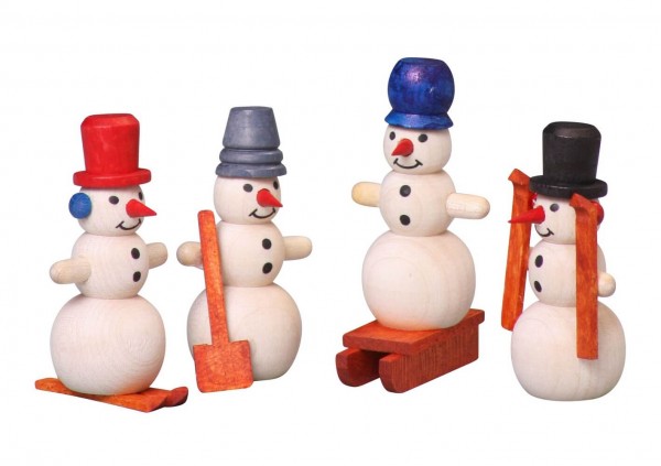 Snowman quartet standing, 4.5 cm by Thomas Preißler