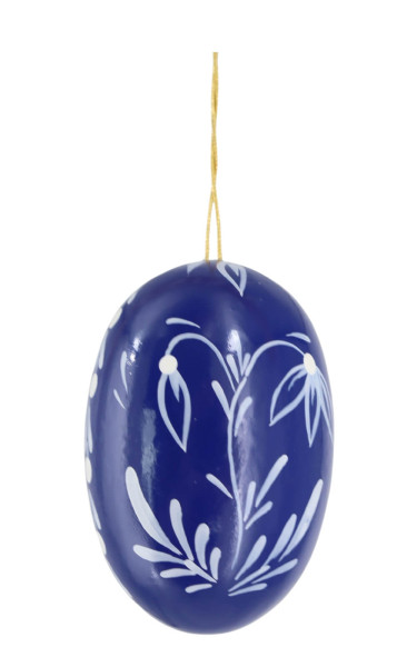 Easter egg dark blue with snowdrops by Figurenland Uhlig GmbH