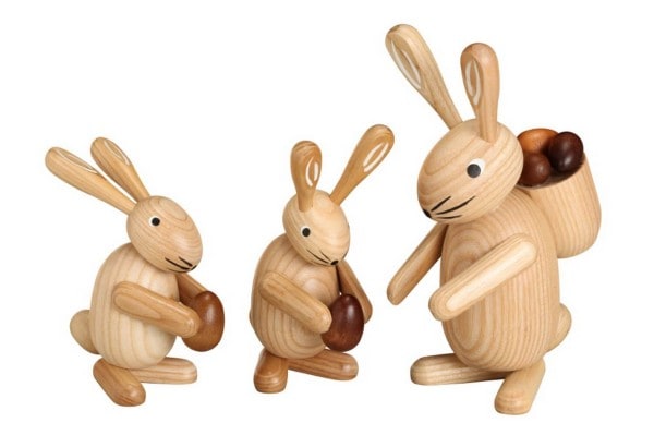 Bunny group, 3-piece, nature 11 cm - 18 cm by Jan Stephani