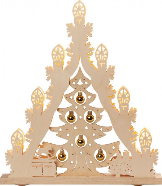 Lights lace Christmas tree with golden balls, 43 cm from Weigla