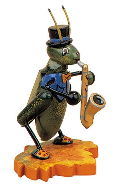 Cricket with saxophone by Hubrig Volkskunst