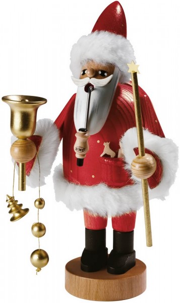 German Incense Smoker Santa Claus, 18 cm, KWO Kunstgewerbe-Werkstätten Olbernhau/ Erzgebirge