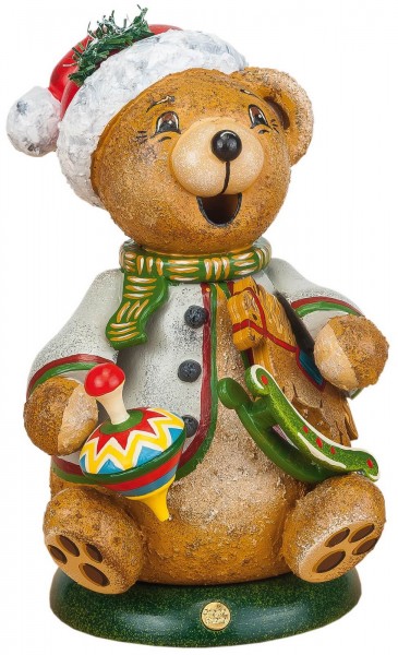 German Incense Smoker gnome Teddys boy, 14 cm, Hubrig Volkskunst GmbH Zschorlau/ Erzgebirge