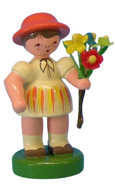 Miniature flower girl, light yellow/orange by Figurenland Uhlig GmbH