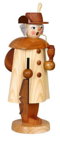 Smoking man forester, natural, 19 cm by Jan Stephani