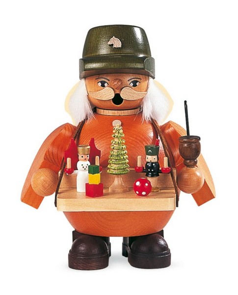 Smoking man forester made of wood by Müller Kleinkunst from Seiffen