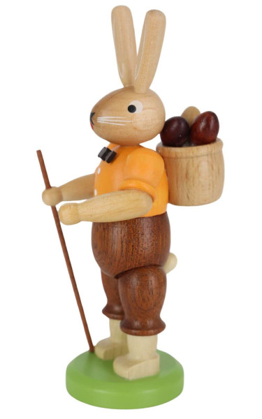 Easter bunny with basket and stick, colored, 11 cm by Müller Kleinkunst_2