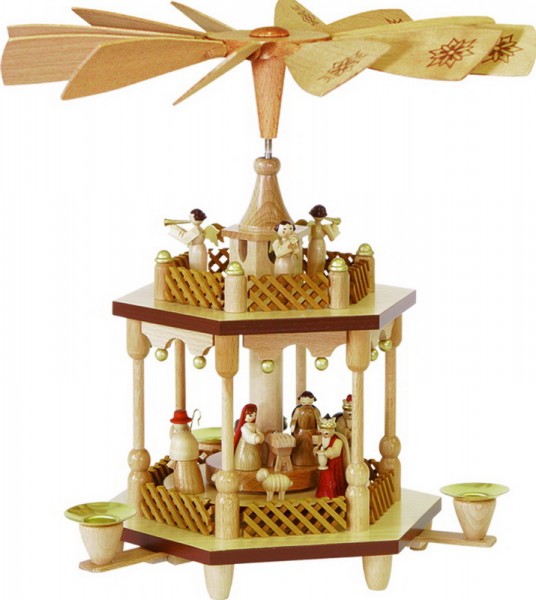 Weihnachtspyramide Christi Geburt, 1 - stöckig, 32 cm von Richard Glässer_Bild1