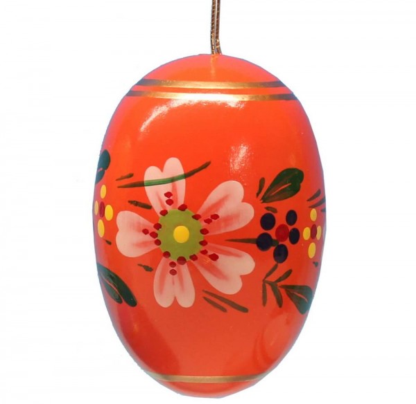 Easter egg orange with flowers by Figurenland Uhlig GmbH