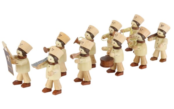 Miniature miner's train, 10 pieces, natural by Romy Thiel
