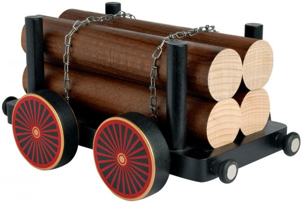 Smoking man railroad carriage with wood for the locomotive, 11 cm by KWO
