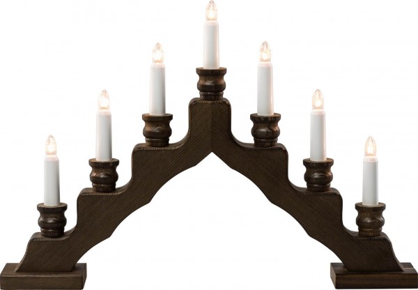 LED Candle arch Trendiger Schwede, brown by Weigla