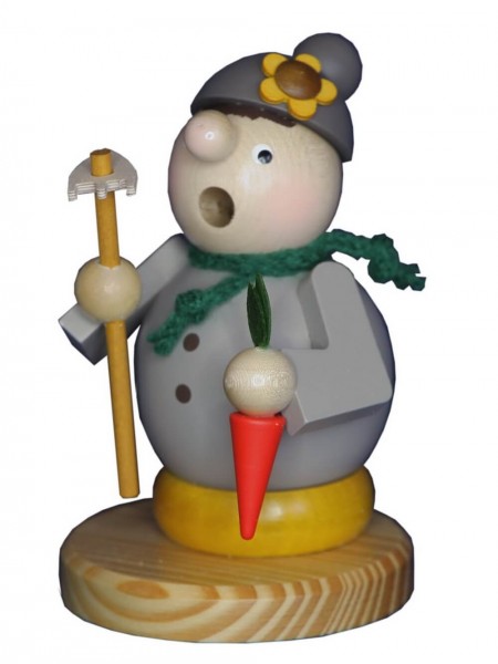 Smoking man farmer turnip with carrot, 11 cm by Volker Zenker