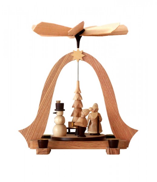 Christmas pyramid - Table pyramid Christmas Time, natural by Spielwarenmacher Günther