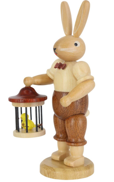 Easter bunny with birdcage, 11 cm, natural by Müller Kleinkunst_3