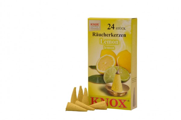 Incense candles - Lemon, 24 pieces by KNOX