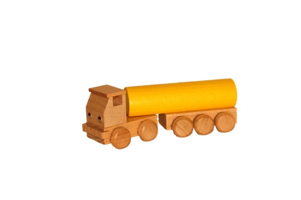 lorry cistern coloured, 14 cm, Spielalter ab 3 Jahre, Erzgebirgische Holzspielwaren Ebert GmbH Olbernhau/ Erzgebirge