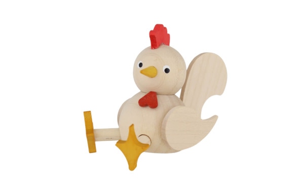 Miniature chicken, sitting, 7 cm, natural by Ralf Zenker_1