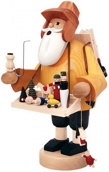 German Incense Smoker Toy-Seller, Height 35 cm, KWO Kunstgewerbe-Werkstätten Olbernhau/ Erzgebirge